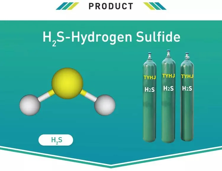 China High Quality Industrial Grade 98%-99.9% Purity Hydrogen Sulfide H2s Gas