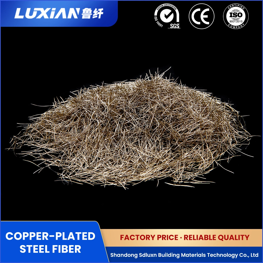 Sdluxn Lxdtg End Hook Copper Plated High Carbon Steel Micro Steel Fiber for Concrete China Rpc Copper Coated Concrete Chopped Steel Fiber Manufacturing